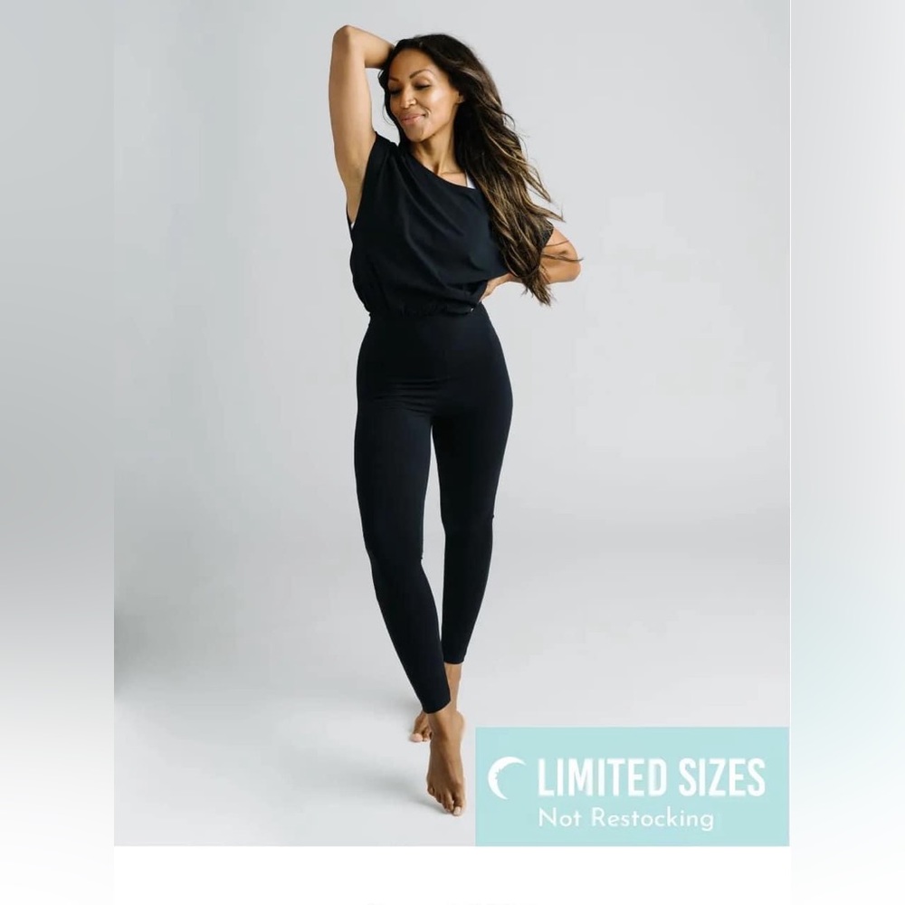 ZYIA Black One-Shoulder Jumpsuit
